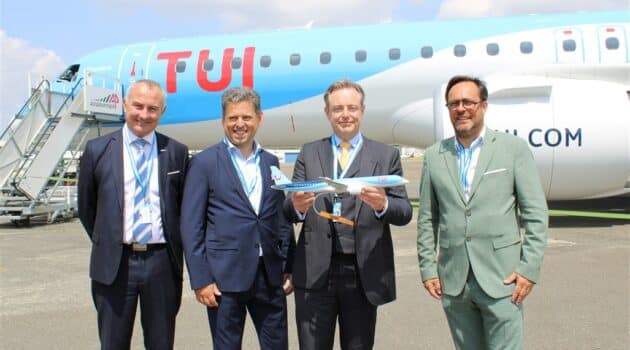 Nieuwe Embraer E195-E2 van TUI Fly officieel ingehuldigd op Antwerp Airport