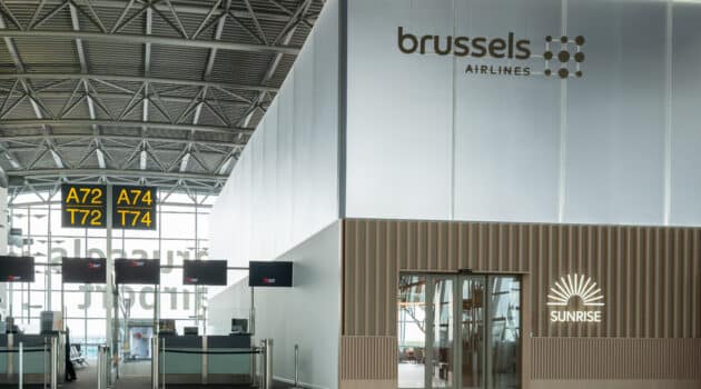 Kijk binnen in de vernieuwde Sunrise Lounge van Brussels Airlines