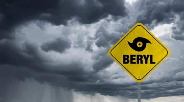 Orkaan Beryl legt Jamaica lam