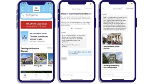 Samenwerking TUI met ChatGPT en Google